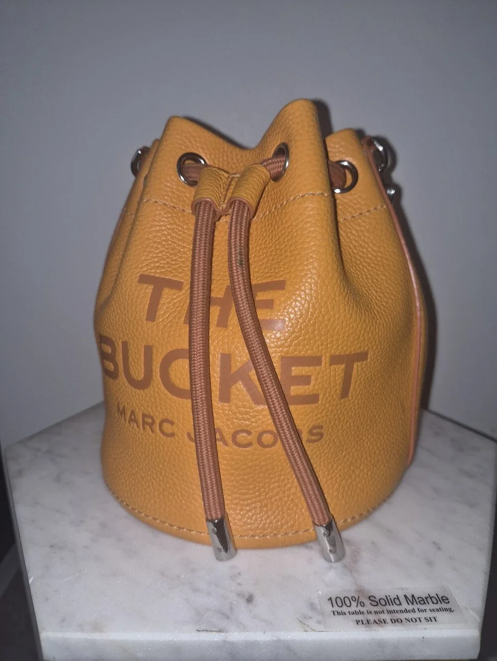 Marc Jacobs The Bucket Small Drawstring Bag in Orange - Picture 1 of 4